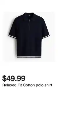 H&M Relaxed Fit Cotton polo shirt offer