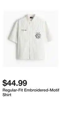 H&M Regular-Fit Embroidered-Motif Shirt offer