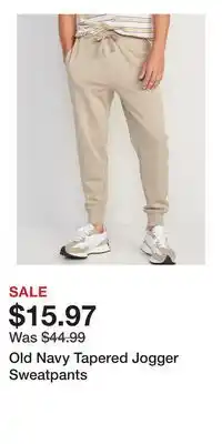 Old Navy Old Navy Tapered Jogger Sweatpants offer