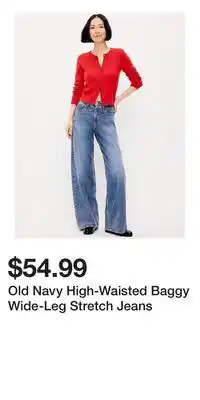 Old Navy Old Navy High-Waisted Baggy Wide-Leg Stretch Jeans offer