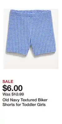 Old Navy Old Navy Textured Biker Shorts for Toddler Girls offer
