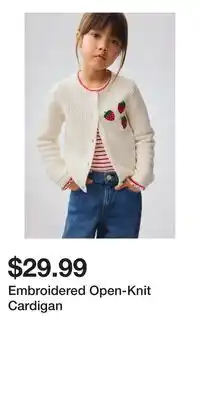 H&M Embroidered Open-Knit Cardigan offer