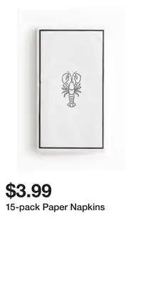 H&M 15-pack Paper Napkins offer