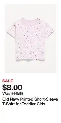Old Navy Old Navy Printed Short-Sleeve T-Shirt for Toddler Girls offer