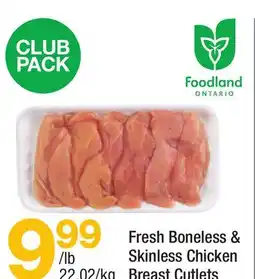 Highland Farms Fresh Boneless & Skinless Chicken Breast Cutlets offer