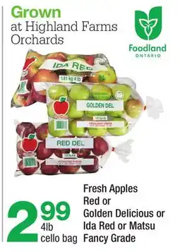 Highland Farms Fresh Apples offer