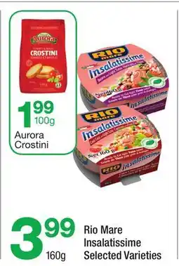 Highland Farms Aurora Crostini, Rio Mare Insalatissime offer