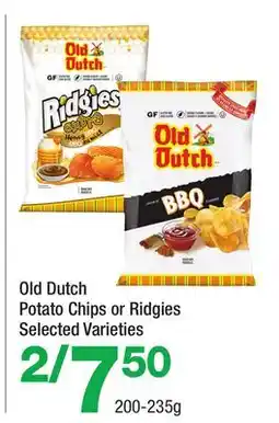 Highland Farms Old Dutch Potato Chips or Ridgies offer