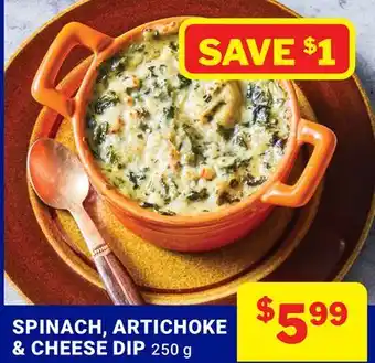 M & M Food Market Spinach, Artichoke & Cheese Dip offer