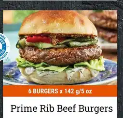 M & M Food Market Prime Rib Beef Burgers offer