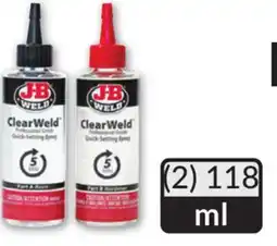 Princess Auto ClearWeld 2-Part. Clear. Two 118 ml bottles offer