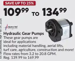 Princess Auto Hydraulic Gear Pumps offer
