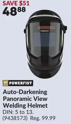 Princess Auto Auto-Darkening Panoramic View Welding Helmet offer