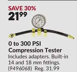 Princess Auto 0 to 300 PSI Compression Tester offer