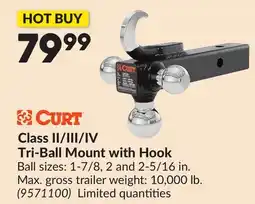 Princess Auto Class II/III/IV Tri-Ball Mount with Hook offer