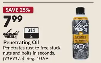 Princess Auto Penetrating Oil offer
