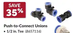 Princess Auto 1/2 in. Tee Push-to-Connect Unions offer