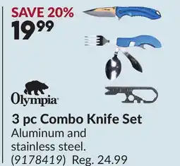 Princess Auto 3 pc Combo Knife Set offer