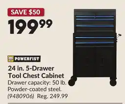 Princess Auto 24 in. 5-Drawer Tool Chest Cabinet offer