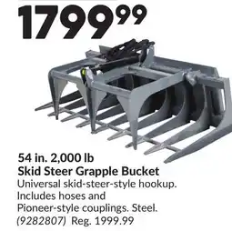 Princess Auto 54 in. 2,000 lb Skid Steer Grapple Bucket offer