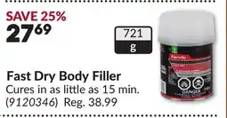 Princess Auto Fast Dry Body Filler offer