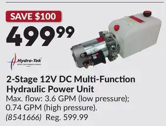 Princess Auto 2-Stage 12V DC Multi-Function Hydraulic Power Unit offer