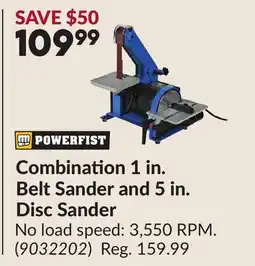 Princess Auto Combination 1 in. Belt Sander and 5 in. Disc Sander offer