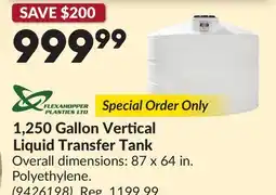 Princess Auto 1,250 Gallon Vertical Liquid Transfer Tank offer