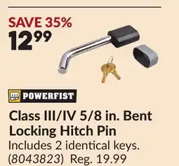 Princess Auto Class III/IV 5/8 in. Bent Locking Hitch Pin offer