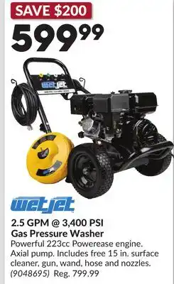 Princess Auto 2.5 GPM @ 3,400 PSI Gas Pressure Washer offer