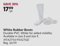 Princess Auto White Rubber Boots offer