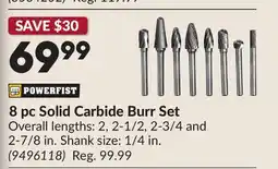 Princess Auto 8 pc Solid Carbide Burr Set offer