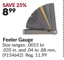 Princess Auto Feeler Gauge offer