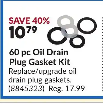 Princess Auto 60 pc Oil Drain Plug Gasket Kit offer