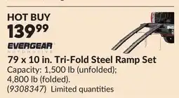Princess Auto 79 x 10 in. Tri-Fold Steel Ramp Set offer