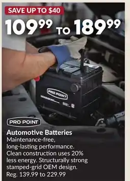 Princess Auto Automotive Batteries offer