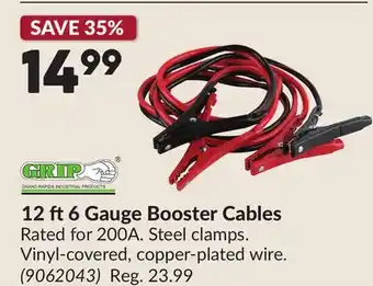 Princess Auto 12 ft 6 Gauge Booster Cables offer