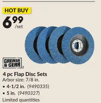 Princess Auto 4 pc Flap Disc Sets offer