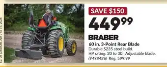 Princess Auto 60 in. 3-Point Rear Blade offer
