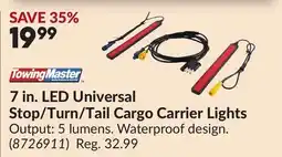 Princess Auto 7 in. LED Universal Stop/Turn/Tail Cargo Carrier Lights offer