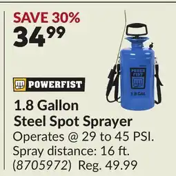 Princess Auto 1.8 Gallon Steel Spot Sprayer offer