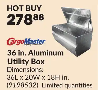 Princess Auto 36 in. Aluminum Utility Box offer