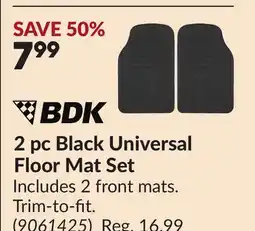 Princess Auto 2 pc Black Universal Floor Mat Set offer