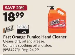 Princess Auto Fast Orange Pumice Hand Cleaner offer
