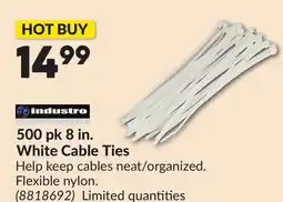 Princess Auto 500 pk 8 in. White Cable Ties offer
