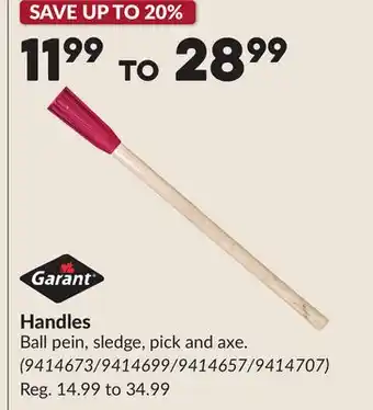 Princess Auto Handles offer