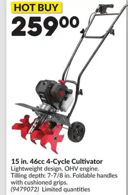 Princess Auto 15 in. 46cc 4-Cycle Cultivator offer
