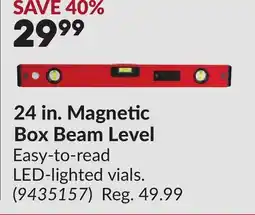 Princess Auto 24 in. Magnetic Box Beam Level offer