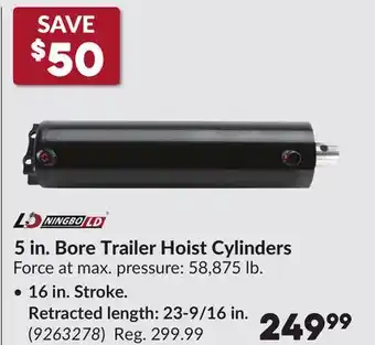 Princess Auto 5 in. Bore Trailer Hoist Cylinders offer