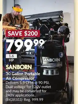 Princess Auto 30 Gallon Portable Air Compressor offer